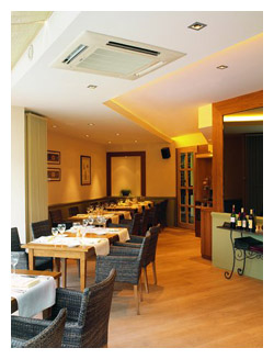 KSL supplied and installed new Mitsubishi Electric air conditioning to a restaurant in London, call our Kent offices 01634 290999 to discuss your needs